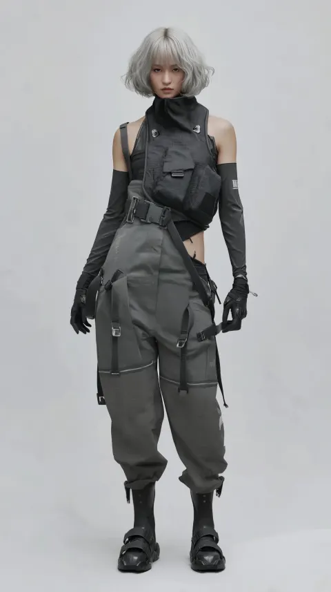 Female Character in a Near-Future Tactical Suit