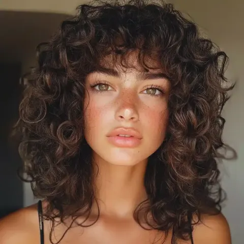 Curly Haircut Illustration