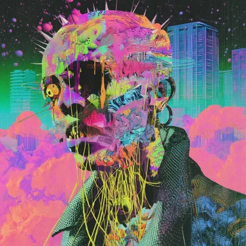 Bladerunner Cyberpunk Graffiti Surrealist Nightmare