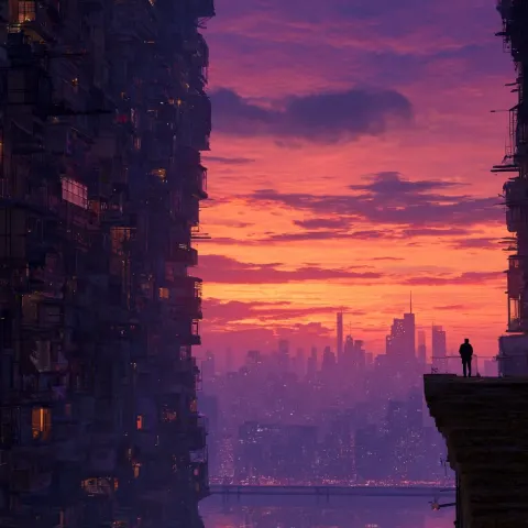 City sunset