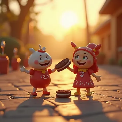KitKat and Oreo Pudding Claymation Delight