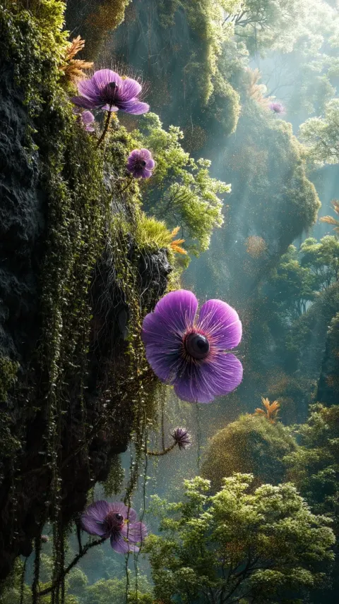 CGI animation, realistic texture, surreal composition, gravity-defying design
