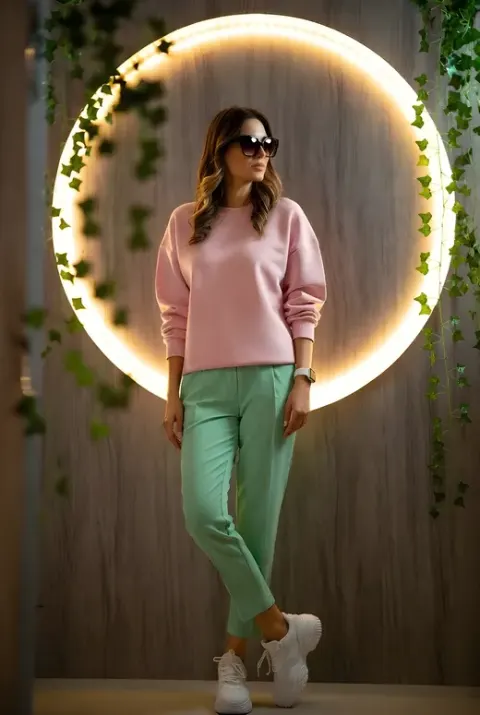 Relaxed Pastel Pink & Mint Fashion