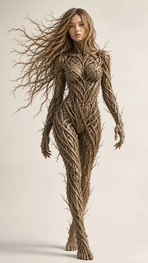 Dry Branch Sculpture Portrait