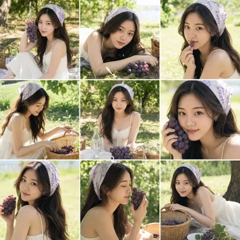 Summer Grape Girl Photo Series