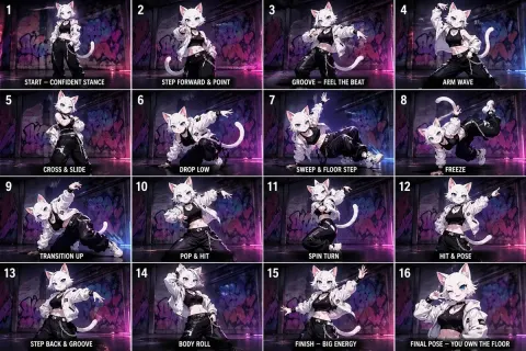 Anime Dance Grid