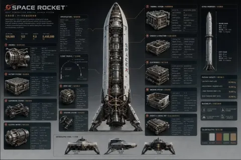 Rocket Cutaway Poster