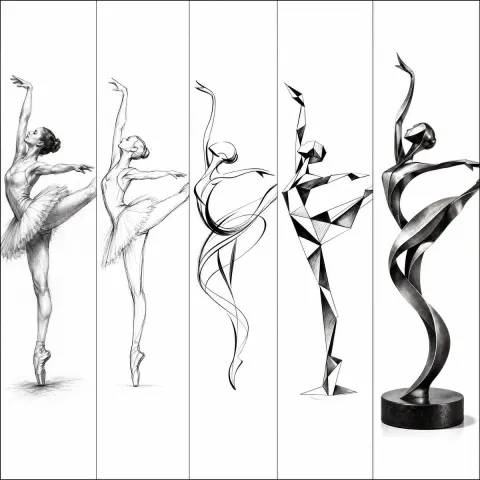 Ballerina Sculpture Progression