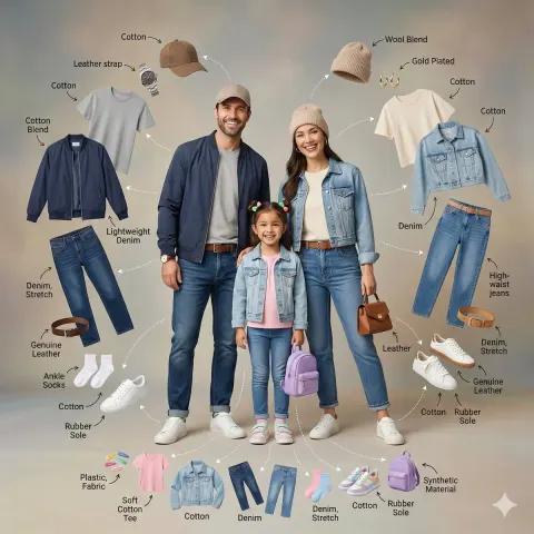 Ultra-Realistic Family Fashion Infographic