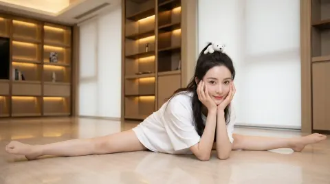 Idol Goddess White Split Stunning Moment