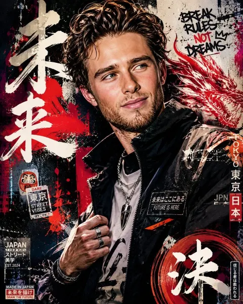 Japanese Graffiti Poster Art