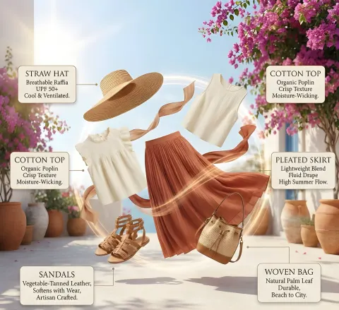 Mediterranean Summer Fashion Infographic