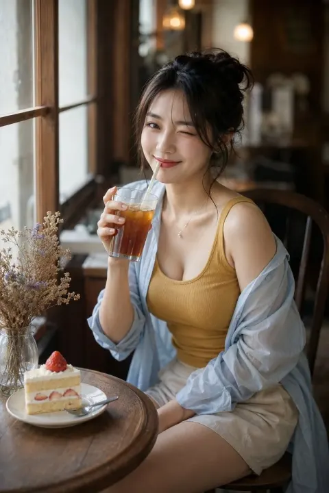 Censored Cafe Portrait