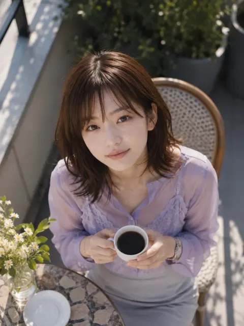 Overhead Cafe Portrait