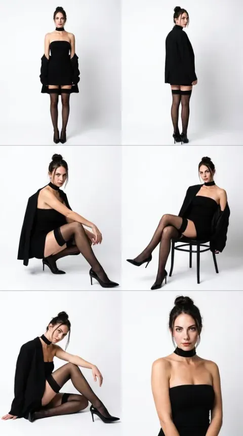 High Fashion Studio Photo Collage