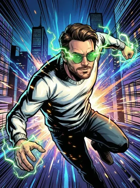 Photo Transformed into a Cartoon