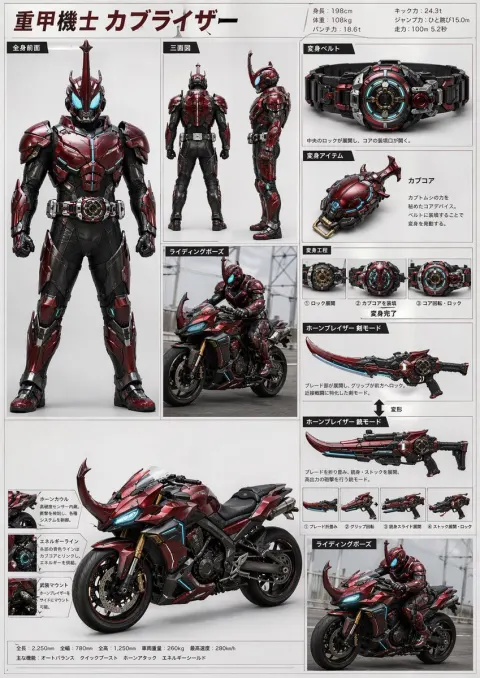 Tokusatsu Hero Reference Sheet
