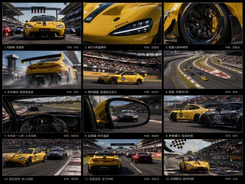 12-Panel Racing Storyboard Sheet