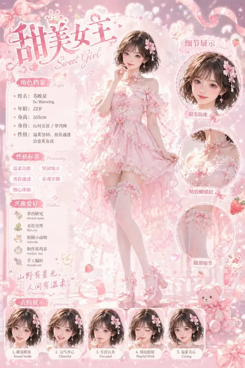 Sweet Pink Princess Character Sheet
