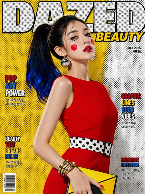 Luxury Pop-Art Beauty Magazine Cover