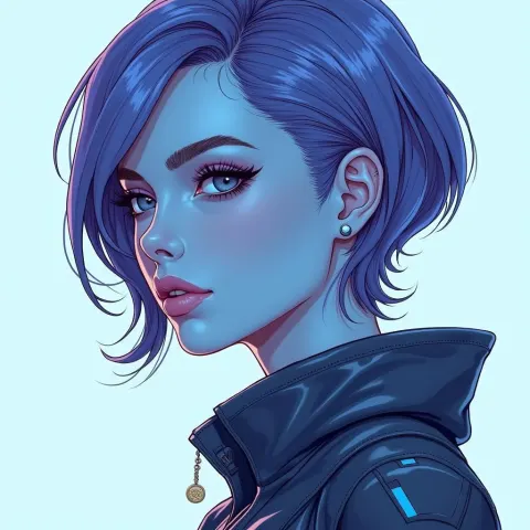 Blue Skinned Cortana Blend of Screen Icons
