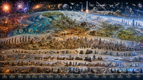 Epic Universe History Timeline Poster