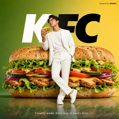 Minimalist Fast Food Advertisement