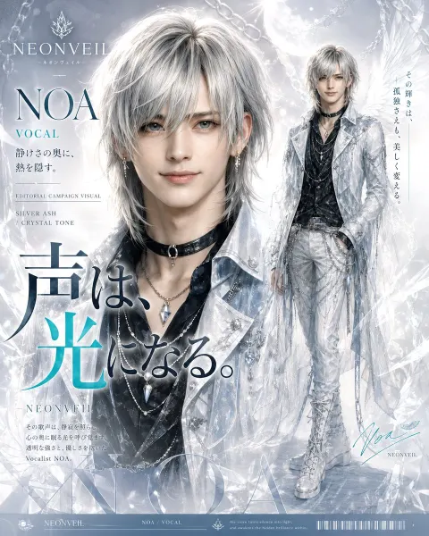 NEONVEIL Silver Vocalist Poster