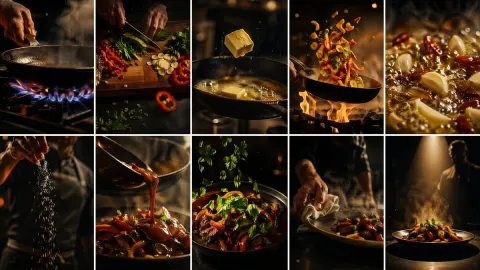 Cinematic Flame Chef Storyboard