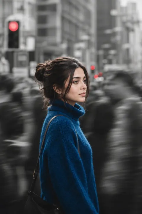 Cinematic City Motion Blur Portrait