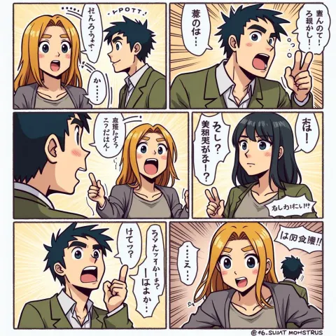 Everyday Scene in Dynamic Manga Panels