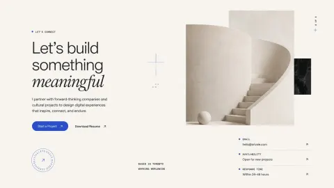 Minimalist Designer Portfolio Homepage