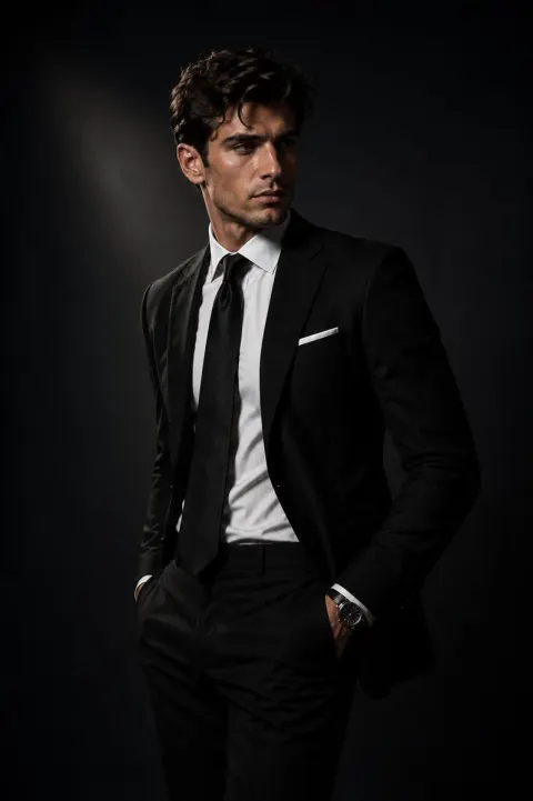 Luxury Male Fashion Studio Portrait