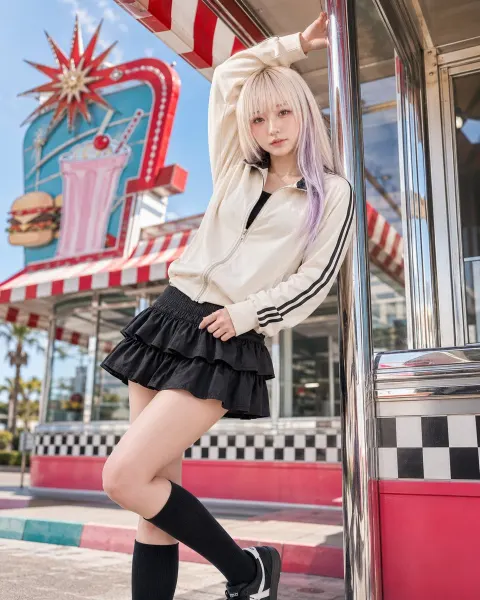 Retro American Pop Diner Fashion Editorial
