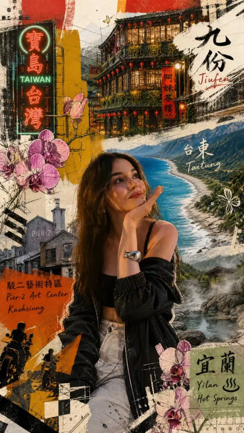 Taiwanese Travel Mixed-Media Art