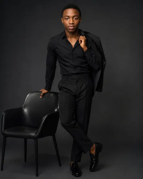 Luxury Black Menswear Portrait