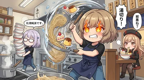 Comedic Anime Ramen Shop Chaos