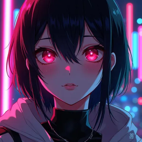 Neonpunk Muv Luv in Shinkai Inspired Glow