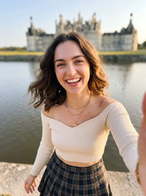 Realistic European Castle Selfie
