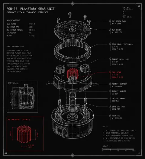 Planetary Gear Unit Blueprint
