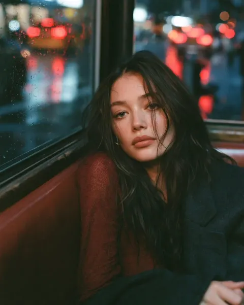 Rainy Night Vintage Diner Portrait