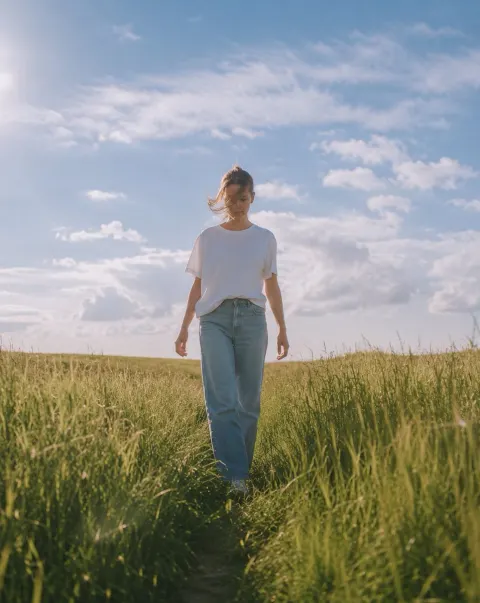 Airy Summer Wheat Field Portrait