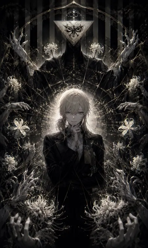 Gothic Puppeteer and Spider Lilies