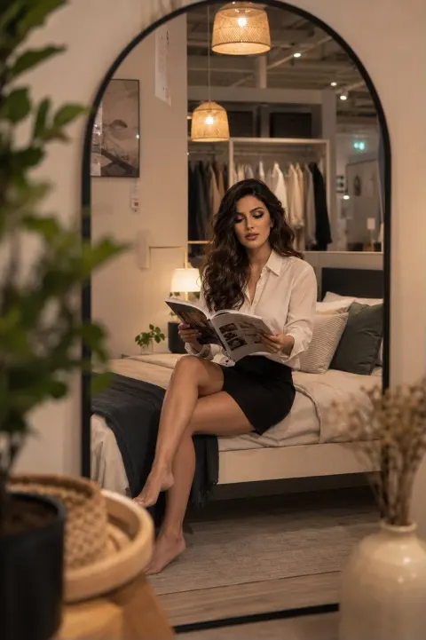 Mirror Reflection Bedroom Candid