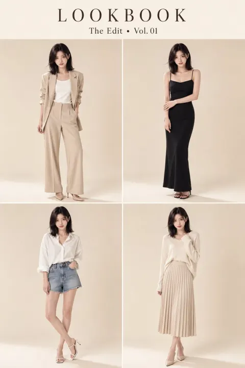 Character Consistent Korean Fashion Lookbook
