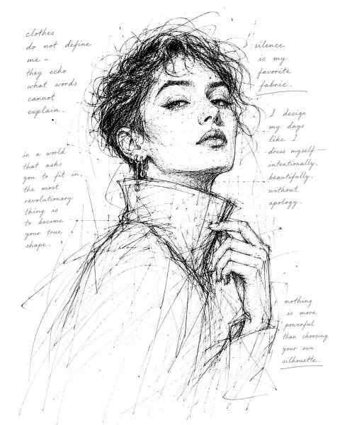 Monochrome Scribble Ink Sketch