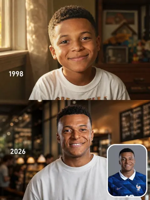 Footballer Then vs Now Transformation