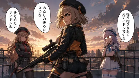 Rooftop Gekiga Idol Sniper Scene