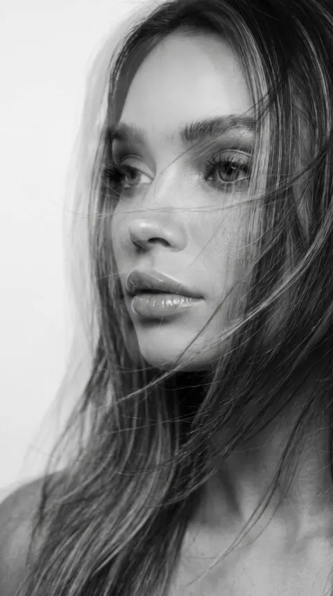 Cinematic B&W Double Exposure Portrait