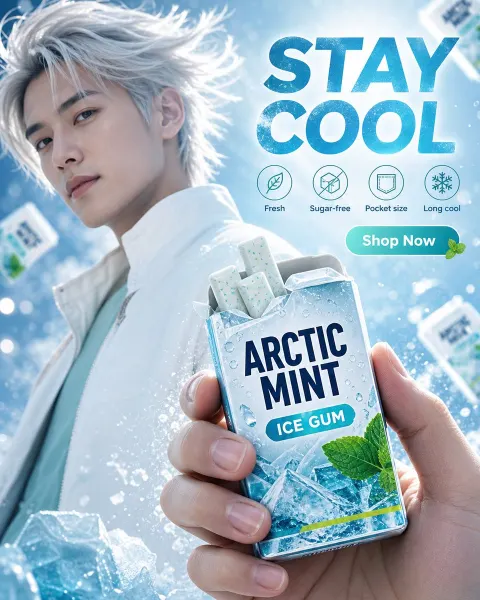 Arctic Mint Gum Commercial Photography